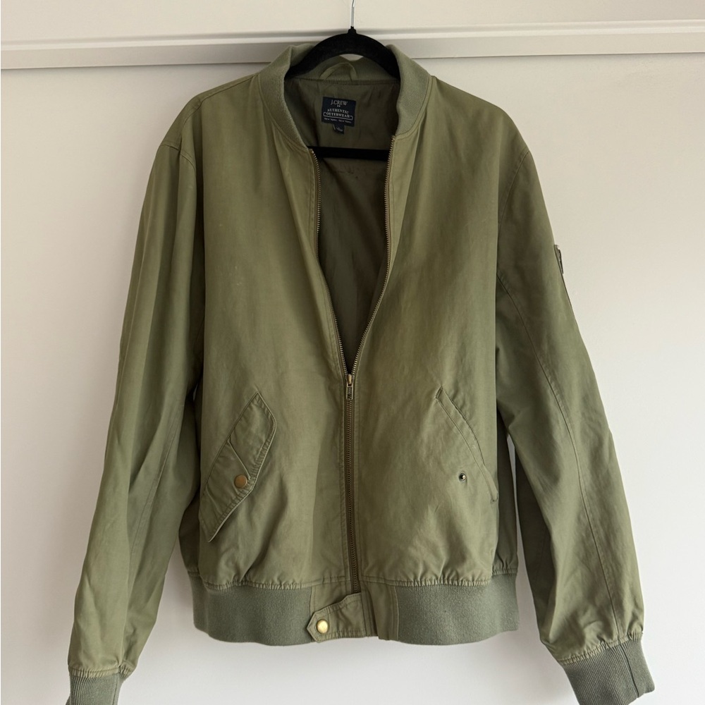 J. Crew Classic Khaki Bomber Jacket
